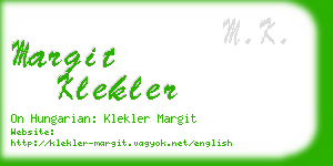 margit klekler business card